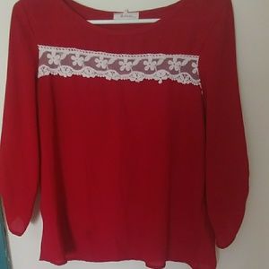 Red blouse